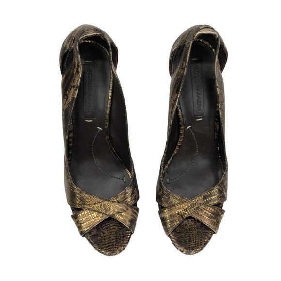 BCBGMaxAzria Stilleto Snake Print Leather Shoes 9 - Picture 15 of 15